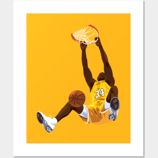 Shaquille O'Neal Dunk Cartoon Posters and Art